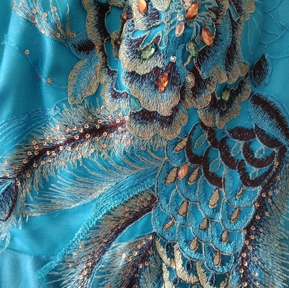 May Queen Prom&Party Peacock Dress Size 12 - Picture 6 of 13